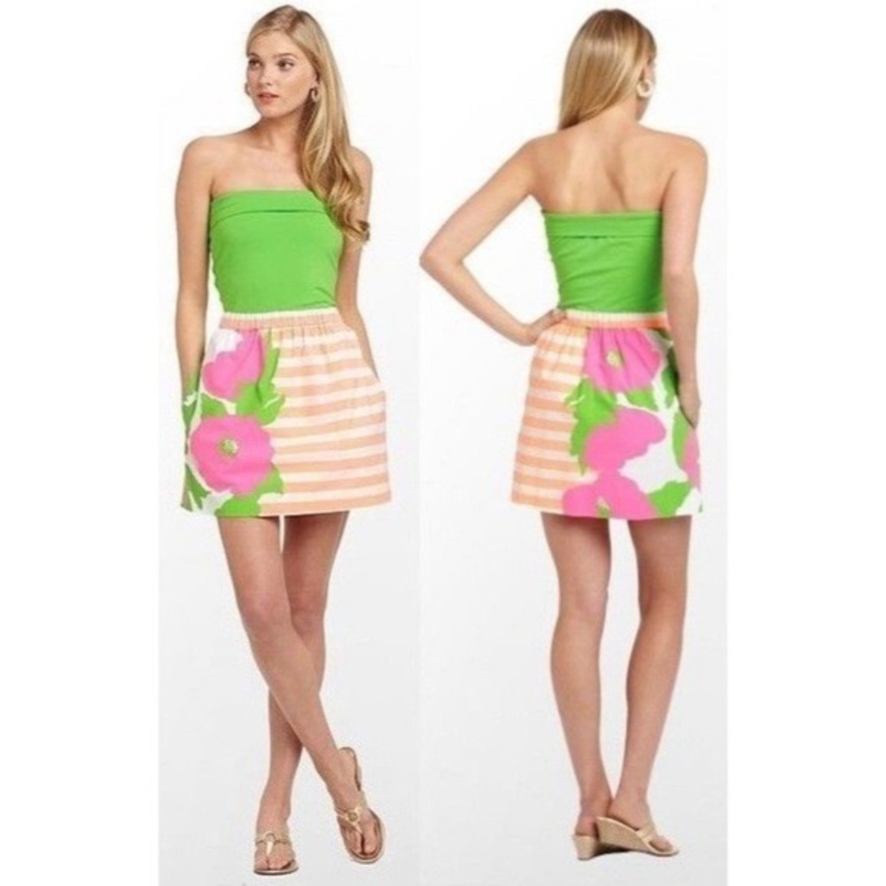 LILLY PULITZER Strapless Neon Dress
